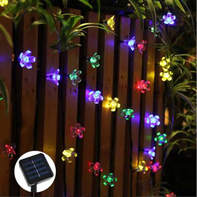 2018 New Product 30 LED Waterproof Christmas Flower Solar String Fairy Lights