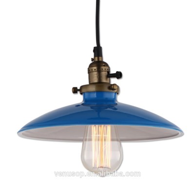 Venusop 5 Colors Loft Vintage Pendant Lamp fancy10 Inch E27 Aluminum Iron Retro Industrial Style Edison Pendant Lights (White)